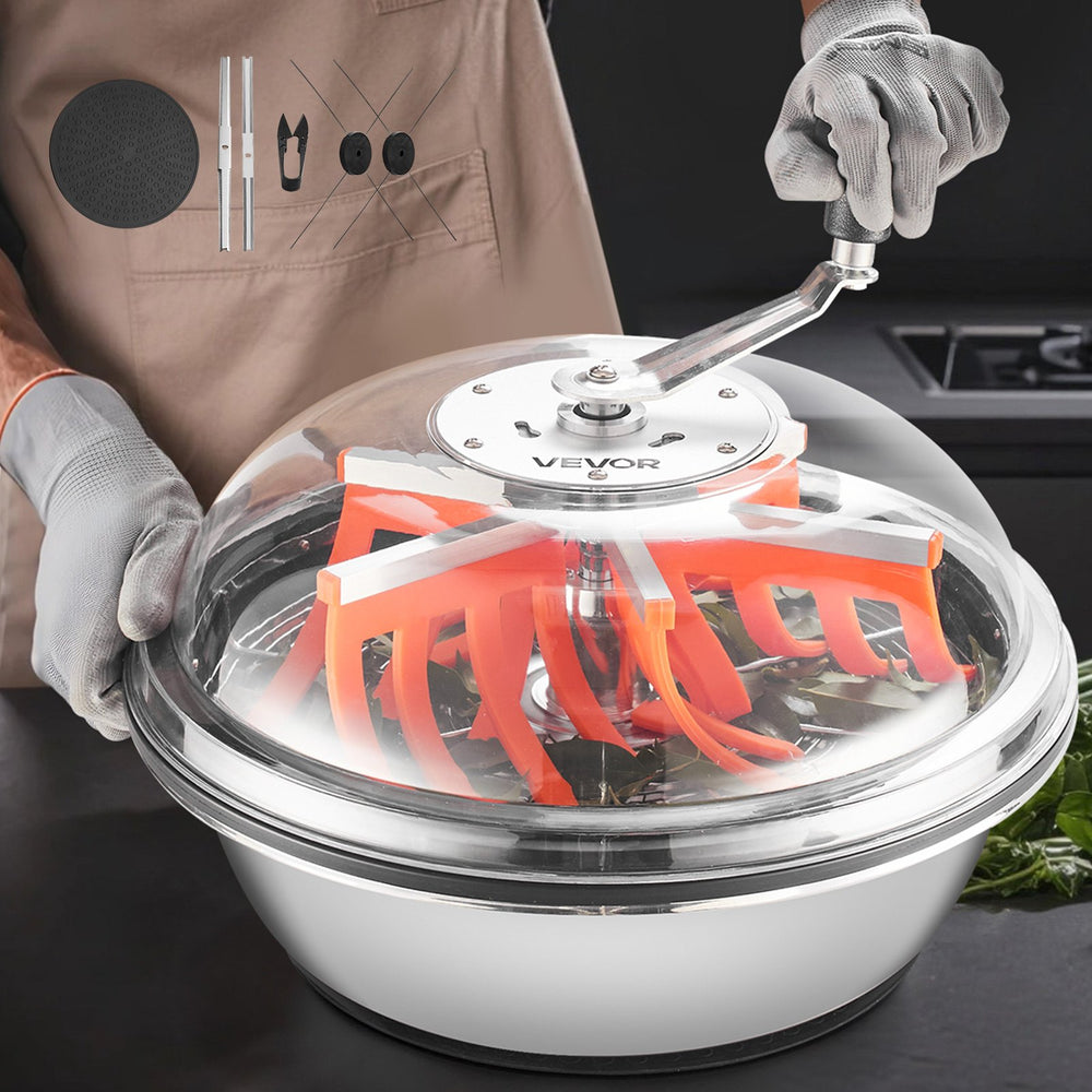 VEVOR Bud Leaf Bowl Trimmer, 420 mm Manual Bud Trimmer, with Sharp Stainless Steel Blades, Visual Cutting, Wet & Dry Hydroponic Cutting Machine, Twisted Spin Cut for Plants Leaves Buds Flowers