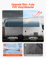 VEVOR Manual RV Awning Complete Kit, 15' Retractable Awning with Aluminum Alloy Frame, Outdoor Trailer Awning, Fit for Most RVs(Blue Fade)