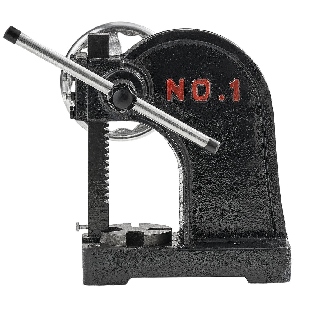 VEVOR Arbor Press, 1 Ton Manual with Handwheel, 5.9" Max Height, Durable Cast Iron Construction, Desktop Manual Press for Stamping, Bending, Stretching, Forming Tasks