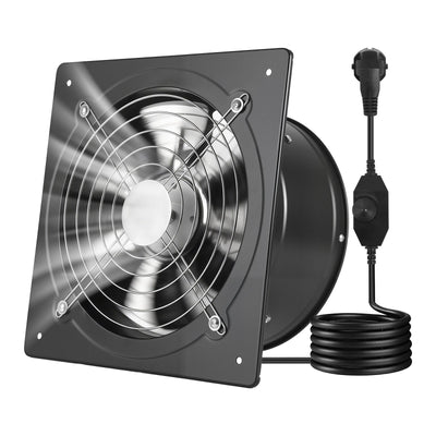 VEVOR 25.4 cm Exhaust Fan, 988 CFM High Velocity Wall Mount Vent Fan with Speed Control