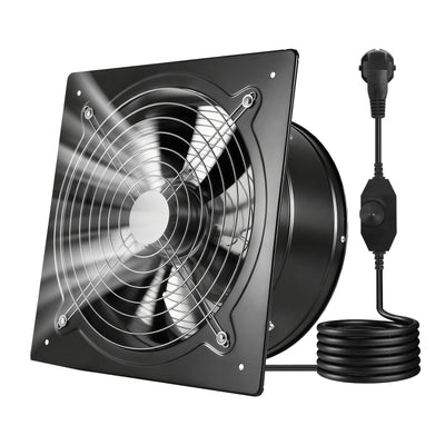 VEVOR 30.5 cm Exhaust Fan, 1558 CFM High Velocity Wall Mount Vent Fan with Speed Control, 70W Low Consumption, Portable Ventilation Extractor for Attic,Garage,Basement,Workshop,Kitchen, Chicken Coop