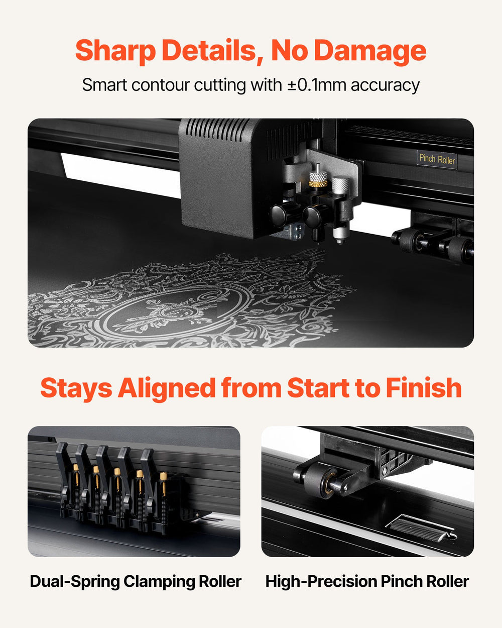 VEVOR Vinyl Cutter Machine, 1350 mm Max Feed Width, Dual Blades, Adjustable Force and Speed, LED Display, Vinyl Plotter Cutter Printer Bundle with Sticker Sheets, Transfer Film, Signmaster Software