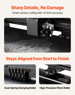 VEVOR Vinyl Cutter Machine, 1350 mm Max Feed Width, Dual Blades, Adjustable Force and Speed, LED Display, Vinyl Plotter Cutter Printer Bundle with Sticker Sheets, Transfer Film, Signmaster Software