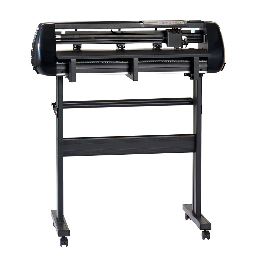 VEVOR Vinyl Cutter Machine, 720 mm Max Feed Width, Dual Blades, Adjustable Force and Speed, LED Display, Vinyl Plotter Cutter Printer Bundle with Sticker Sheets, Transfer Film, Signmaster Software