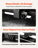 VEVOR Vinyl Cutter Machine, 720 mm Max Feed Width, Dual Blades, Adjustable Force and Speed, LED Display, Vinyl Plotter Cutter Printer with Signmaster Software for Compatible with Windows and macOS