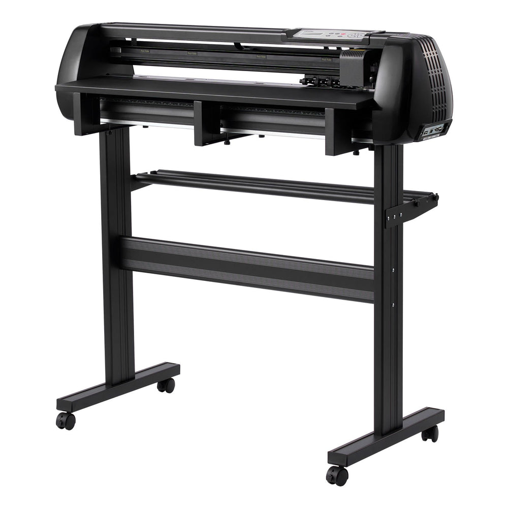 VEVOR Vinyl Cutter Machine, 870 mm Max Feed Width, Dual Blades, Adjustable Force and Speed, LED Display, Vinyl Plotter Cutter Printer Bundle with Sticker Sheets, Transfer Film, Signmaster Software