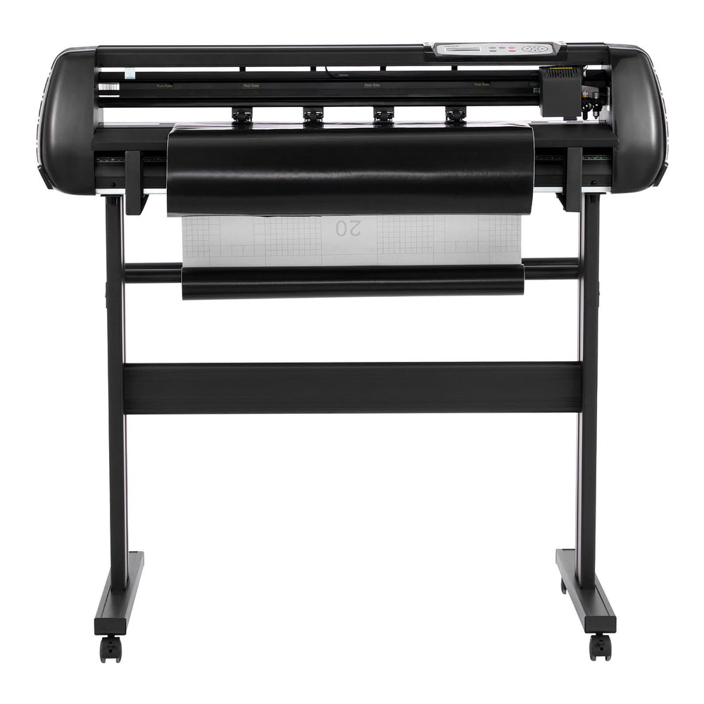 VEVOR Vinyl Cutter Machine, 870 mm Max Feed Width, Dual Blades, Adjustable Force and Speed, LED Display, Vinyl Plotter Cutter Printer with Signmaster Software for Compatible with Windows and macOS