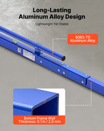 VEVOR Concrete Screed 2430 mm Manual Screed Board Aluminum Alloy Blue, Built-in Bubble Level, Powder-coated Finish, Lightweight Paver Leveling Tool for Patio, Sidewalk, Garage Floor Finishing