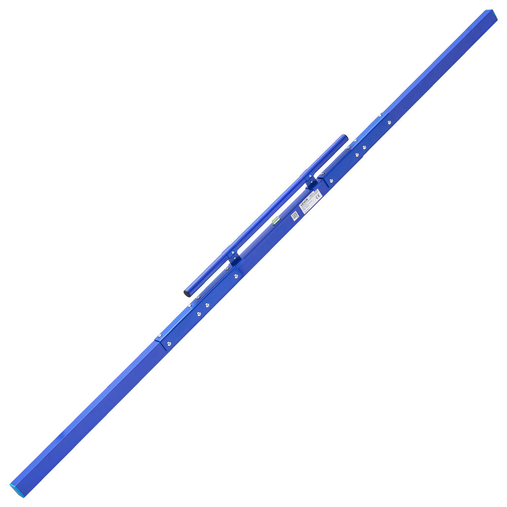 VEVOR Concrete Screed 2430 mm Manual Screed Board Aluminum Alloy Blue, Built-in Bubble Level, Powder-coated Finish, Lightweight Paver Leveling Tool for Patio, Sidewalk, Garage Floor Finishing