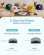 VEVOR Hat Heat Press Machine, with 2pcs Interchangeable Platens, Precise Temperature and Time Control, Hat Press for HTV Iron On and Sublimation Projects, for Caps, Headbands, Cuffs, Face Masks, Green