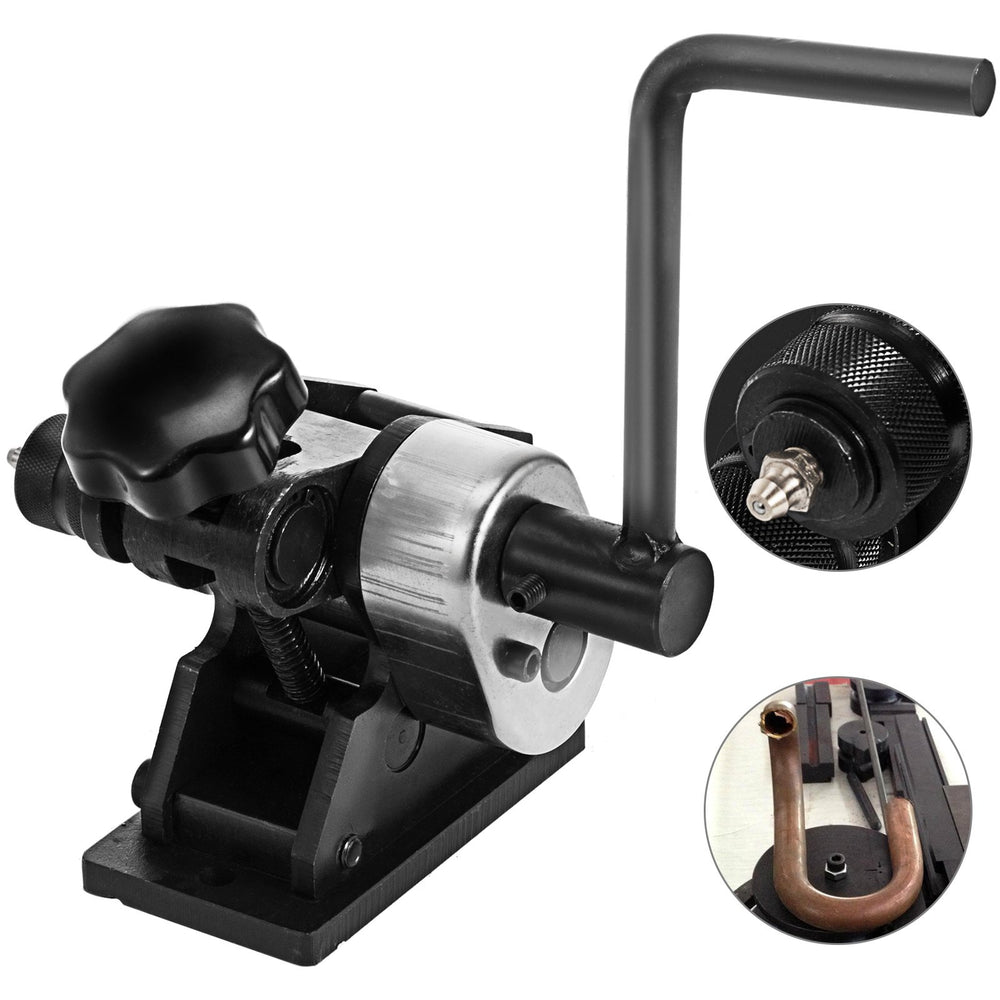 VEVOR Manual Ring Roller Bender Metal Sheet Roll Bending Rolling Machine 343mm Hand Tubing Bender Steel Ring Roller Bender 3-1/2'' Handle Handheld Hand Crank 3" Ring Bending Tool