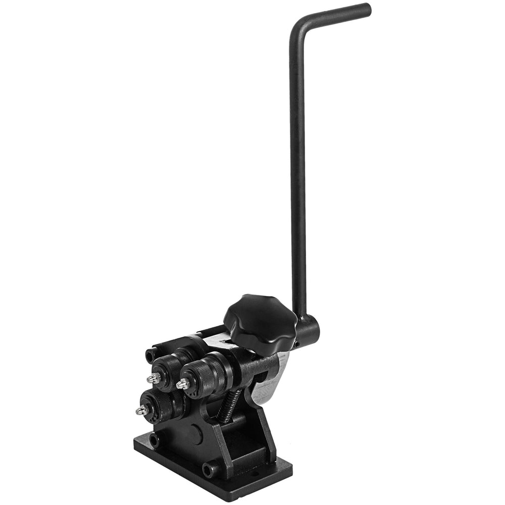 VEVOR Manual Ring Roller Bender Metal Sheet Roll Bending Rolling Machine 343mm Hand Tubing Bender Steel Ring Roller Bender 3-1/2'' Handle Handheld Hand Crank 3" Ring Bending Tool