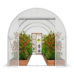 VEVOR Walk-in Tunnel Greenhouse 2.9x2x1.9 m Galvanized Frame PE Cover White