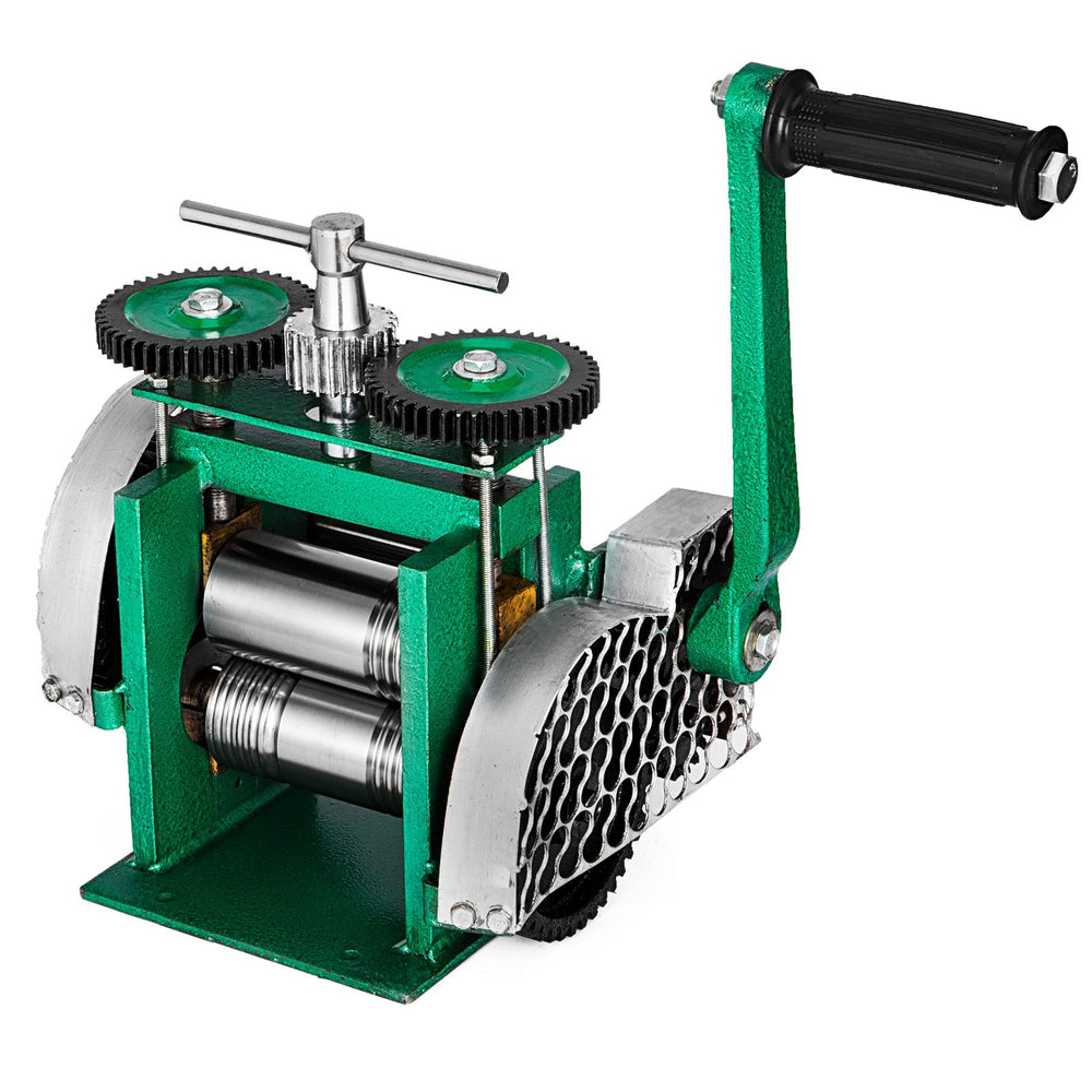 VEVOR Combination Rolling Mill Machine Rolling Mill Jewellery 85mm Roller Width Flat Rolling Manual Jewelry Press Tabletting Tool Jewelry DIY Tools(120x55mm)