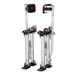 VEVOR Drywall Stilts, 46 cm-76 cm Adjustable Aluminum Tool Stilts with Protective Knee Pads, Durable and Non-slip Work Stilts for Sheetrock Painting, Walking, Taping, Silver