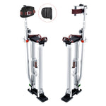 VEVOR Drywall Stilts, 61 cm-102 cm Adjustable Aluminum Tool Stilts with Protective Knee Pads, Durable and Non-slip Work Stilts for Sheetrock Painting, Walking, Taping, Silver