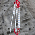 VEVOR Twin Sheave Block and Tackle 12 mm 30.48-60.96 m Twin Sheave Block with Braid Rope 2993.5-3498.6 kg Double Pulley Rigging