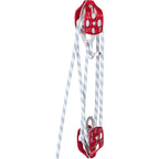VEVOR Twin Sheave Block and Tackle 12 mm 30.48-60.96 m Twin Sheave Block with Braid Rope 2993.5-3498.6 kg Double Pulley Rigging