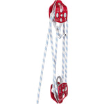VEVOR Twin Sheave Block and Tackle 12 mm 30.48-60.96 m Twin Sheave Block with Braid Rope 2993.5-3498.6 kg Double Pulley Rigging