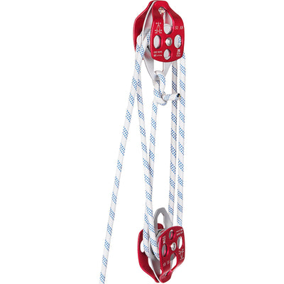VEVOR Twin Sheave Block and Tackle 12 mm 30.48-60.96 m Twin Sheave Block with Braid Rope 2993.5-3498.6 kg Double Pulley Rigging