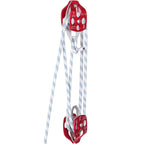 VEVOR Twin Sheave Block and Tackle 12 mm 30.48-60.96 m Twin Sheave Block with Braid Rope 2993.5-3498.6 kg Double Pulley Rigging