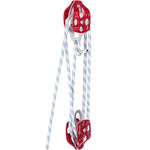 VEVOR Twin Sheave Block and Tackle 12 mm 30.48-60.96 m Twin Sheave Block with Braid Rope 2993.5-3498.6 kg Double Pulley Rigging
