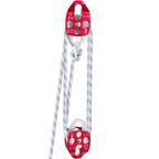 VEVOR Twin Sheave Block and Tackle 12 mm 30.48-60.96 m Twin Sheave Block with Braid Rope 2993.5-3498.6 kg Double Pulley Rigging