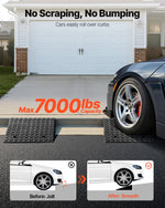 VEVOR Driveway Curb Ramp, 3.175 Tons Load Capacity, 17.8 cm Rise Height Heavy Duty Curbside Bridge Ramp with Drainage Tank for Wheelchairs, Strollers, Motorcycles, Cars, Lawn Mowers & Trailers, 2 Pack