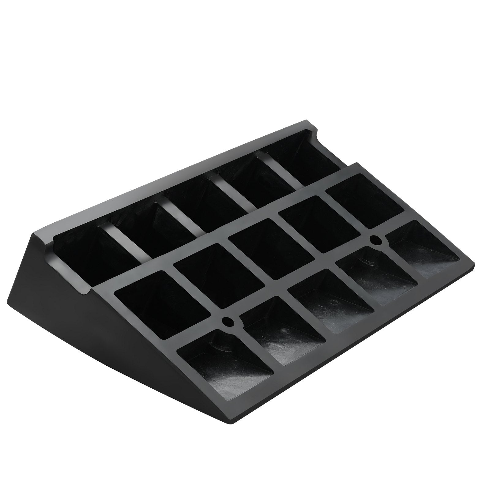 VEVOR Rubber Curb Ramp 4.25" Rise Height Sidewalk Curb Ramp, 11.8" Width 19.7" Length Driveway Ramp for Curb, 15T Heavy Duty Rubber Ramp for Forklifts, Trucks, Buses, Cars, Wheelchairs, Bikes