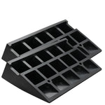 VEVOR Rubber Curb Ramp 2 Pack, 4.3" Rise Height Heavy-Duty 33069 lbs/15 T Capacity Threshold Ramps, Driveway Ramps with Stable Grid Structure for Cars, Wheelchairs, Bikes, Motorcycles