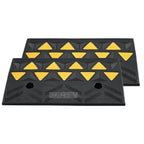 VEVOR Rubber Curb Ramp 2 Pack, 4.3" Rise Height Heavy-Duty 33069 lbs/15 T Capacity Threshold Ramps, Driveway Ramps with Stable Grid Structure for Cars, Wheelchairs, Bikes, Motorcycles