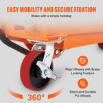 VEVOR Hydraulic Lift Table Cart, 789.3 kg Capacity 149.9 cm Lifting Height, Manual Double Scissor Lift Table with 4 Wheels and Non-slip Pad, Hydraulic Scissor Cart for Material Handling and Transportation
