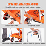 VEVOR Hydraulic Lift Table Cart, 789.3 kg Capacity 149.9 cm Lifting Height, Manual Double Scissor Lift Table with 4 Wheels and Non-slip Pad, Hydraulic Scissor Cart for Material Handling and Transportation