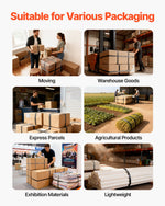 VEVOR Banding Strapping Kit, Heavy Duty Banding Sealer Tool with 610 m PET Band, 600 Metal Seals, 200 Corner Protectors, Plastic Pallet Packaging Strapping Kit for Warehouse, Transportation, Home
