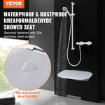 VEVOR Folding Shower Seat 13.6"/34.5 cm x 12.8"/32.5 cm Wall Mounted Shower Bench 450 lbs/204.1 kg