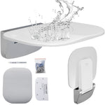 VEVOR Folding Shower Seat 13.6"/34.5 cm x 12.8"/32.5 cm Wall Mounted Shower Bench 450 lbs/204.1 kg