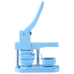 VEVOR Button Maker Machine, 50 x 50 mm Square, Plastic Pin Maker with Tinplate Front Shells, Plastic Back Covers, Magnetic Backings and Transparent Films, Ergonomic Handle, for DIY Badges, Blue