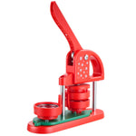 VEVOR Button Maker Machine, 58 mm, Plastic Pin Maker with 100pcs Button Parts, Circle Cutter and Hex Wrenches, Reinforced Ergonomic Handle, for DIY Badges, Personalized Pins and Key Chains, Red