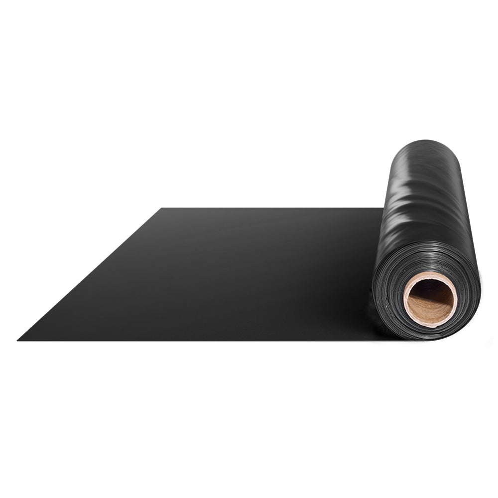 VEVOR 10 Mil Plastic Sheeting Heavy Duty 5' x 100', Thick Plastic Sheeting Roll, Plastic Drop Cloth Painters Tarp, Polyethylene Covering for Crawl Space Vapor Barrier, Multi-Purpose, Black