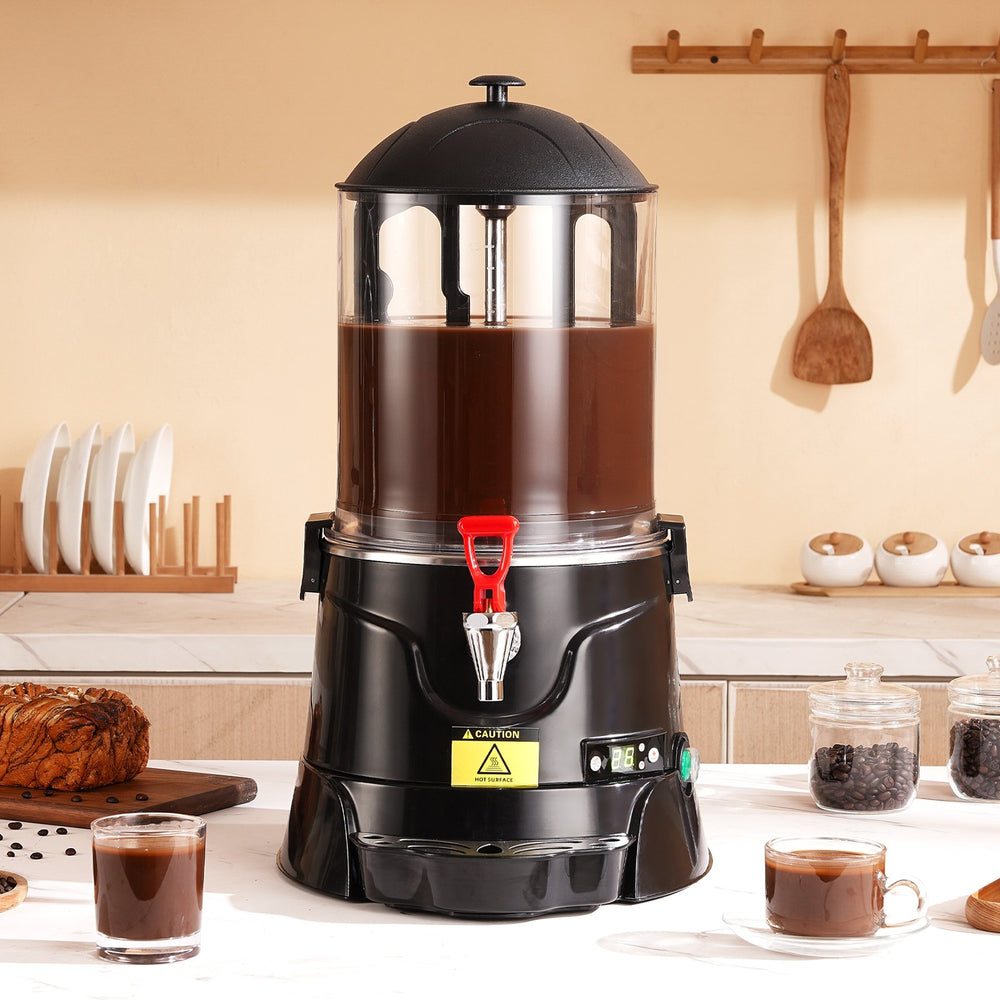 VEVOR Hot Chocolate Dispenser, 10 L Hot Chocolate Machine with 30℃-90℃ Adjustable Temperature Range, High-quality ABS Tank Hot Chocolate Maker Machine with Dispenser, for Hot Drink