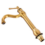 VEVOR Single Handle Sink Faucet, Solid Brass Single Handle Kitchen Faucet, 1 or 3 Hole Kitchen Faucets with Push-Button Drain, Suitable for Bathroom, RV, Bar, Public Restroom, Anti-Backflow Design