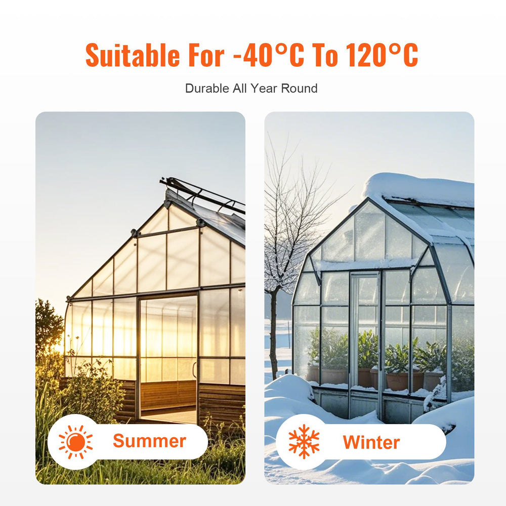 VEVOR 24 Pack Polycarbonate Greenhouse Panels, 2' X 4' X 0.16'' Roof Panels Sheets, Waterproof UV Protected Corrugated Plastic Roofing, Impact Resistance Clear Roofing Sheets for Greenhouse/Garden