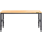VEVOR Adjustable Height Workbench 154.9 cm L x 50.8 cm W Work Bench Table with Power Outlet