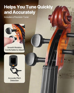 VEVOR Violin 4/4 355mm Size Fiddle Set Solidwood for Beginner Glossy Brown Patterned