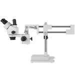 VEVOR 3.5X-90X Simul-Focal Stereo Microscope 360°Swiveling Trinocular Stereo Microscope with Dual Arm Boom