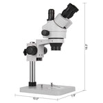 VEVOR 3.5X-90X Stereo Microscope 360°Swiveling Trinocular Stereo Microscope with Pillar Stand