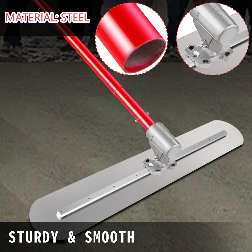 VEVOR Bull Float Concrete Float 1200x200mm Concrete Tool Trowel Float adjustable Handle & Bracket,concrete float with Handle Length: 3 x 1.8m