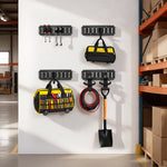 VEVOR E-Track Tie-Down Rail Kit, 4 Pack 0.4 m E Track Rails, 2 U-Shaped Hooks, 2 Tool Holders, 2 Track Shelf Brackets, 2 Tire Holders, 2 Cable Storage Rings, 8 End Caps & 1 Bag, Fit for Vans Trailers