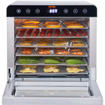 VEVOR 6 Trays Food Dehydrator Machine Stainless Steel 700W Jerky Fruit Drying