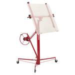 VEVOR 3353mm Drywall Lift, Heavy-Duty 68 kg Sheetrock Hoist with Adjustable Telescoping Arm, Lockable Wheels, Drywall Lifter Panel Jack Hoist Tools Ideal for Ceiling & Wall Installation (Red)